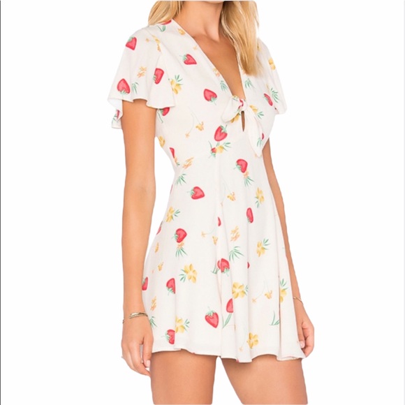 Privacy Please Dixie Floral Print Front Tie Dress Size L - Picture 15 of 16